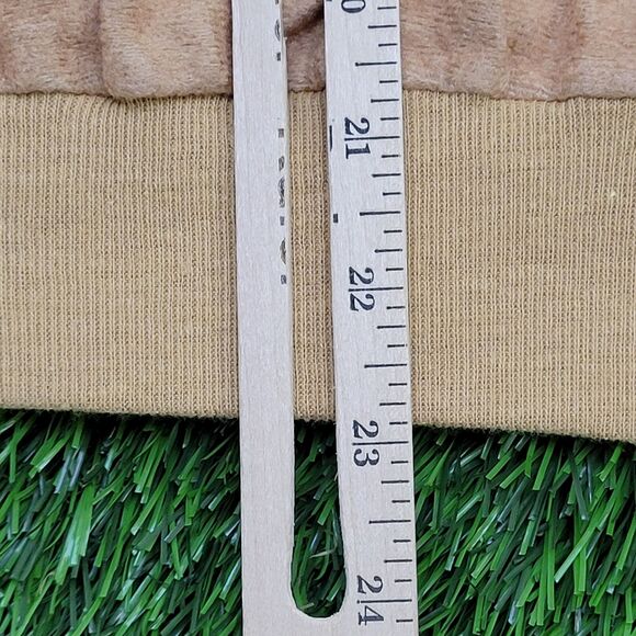 Vintage 70s MOD Velour Sweater M/L 21x23 Beige Cropped USA - Picture 10 of 11